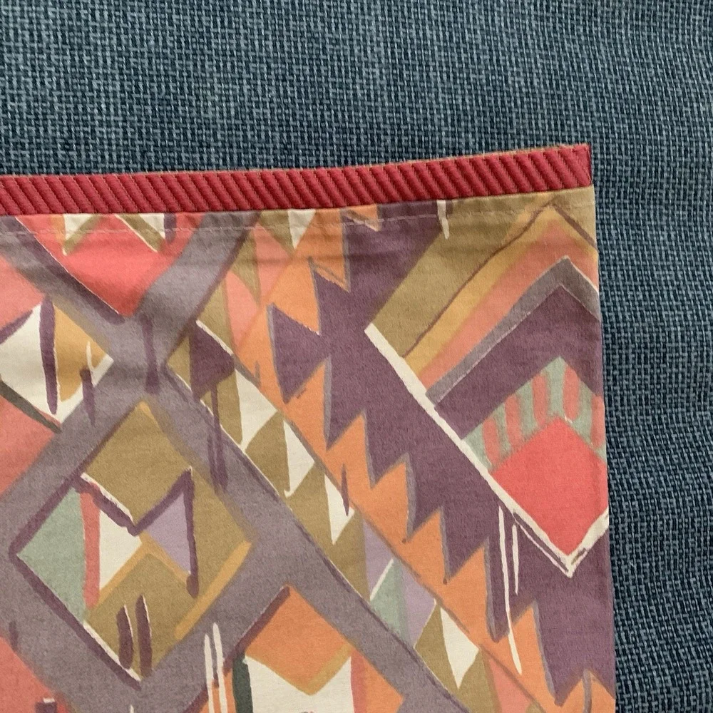 Vintage Collier Campbell Moroccan Sunset Aztec Southwestern Sheet‎ King